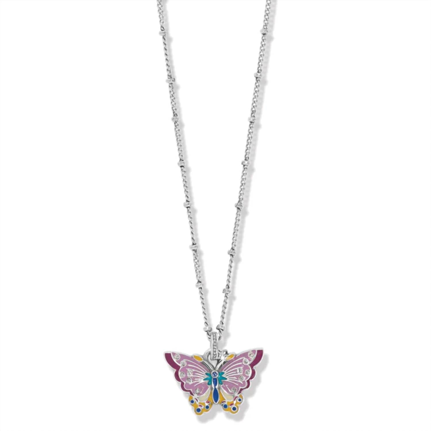 Brighton - Kyoto in Bloom Petite Butterfly Pendant Silver Short Necklace