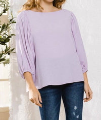 Oddi - Puff Sleeve Woven Top