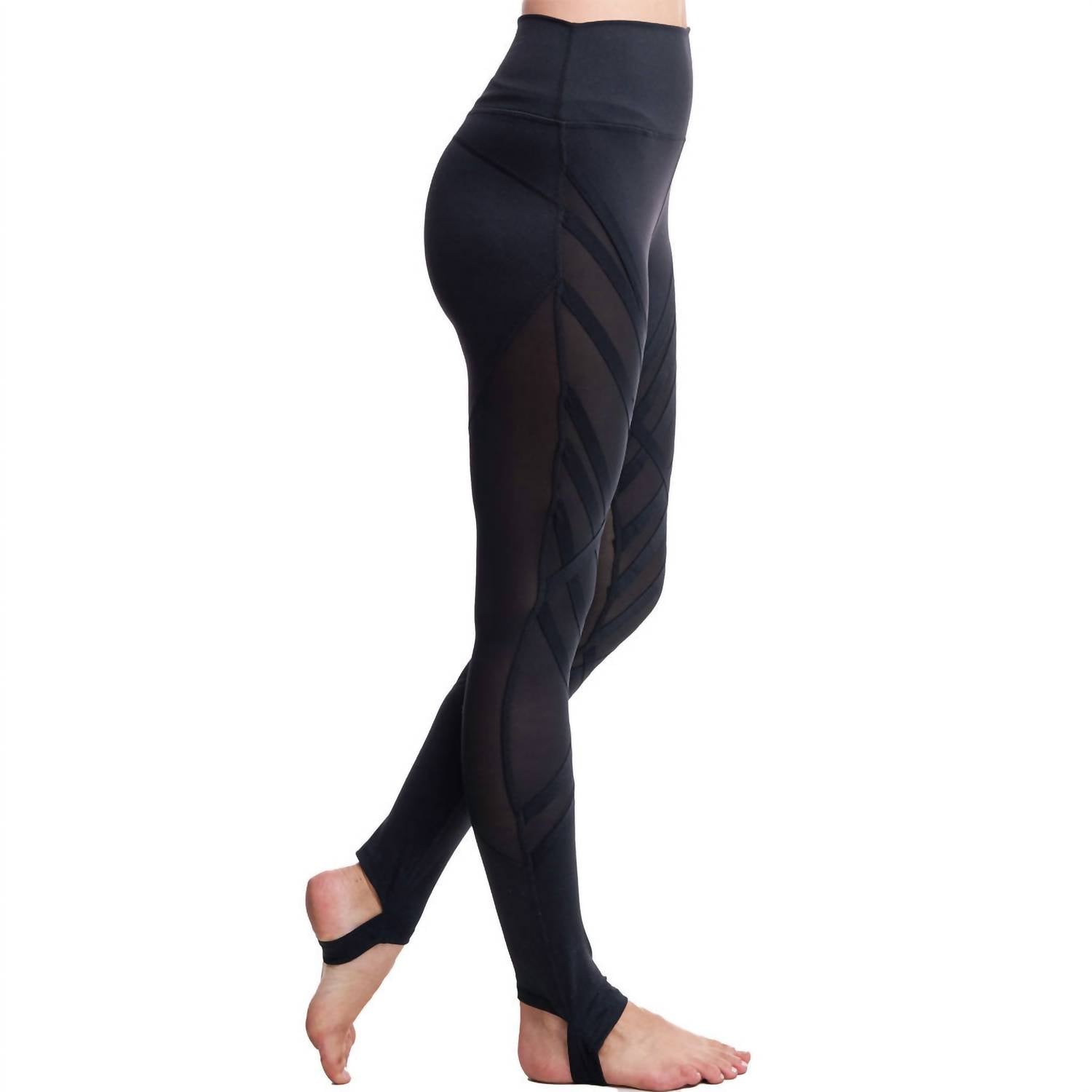 GOLDHAUS Blurred Lines Leggings in black - women's pants - alternate view