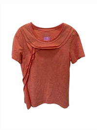 Neon Buddha Women Ruffled Short Sleeve Top in coral - women's blouse