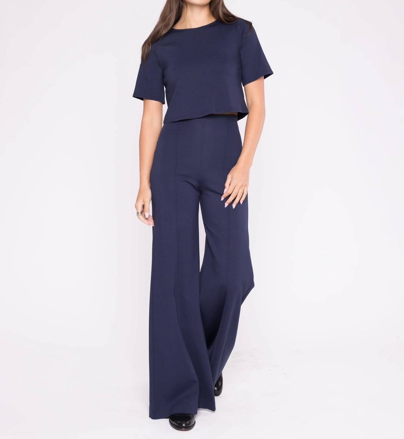 Ripley Rader - Ponte Knit Short Sleeve Top