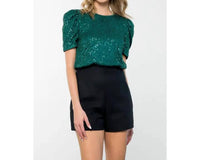 Thml - Sequin Short Sleeve Blouse