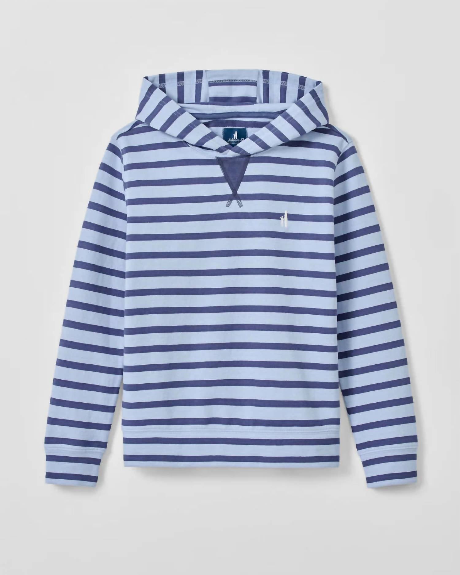JOHNNIE-O Boy's Gilley Jr Striped Pullover Hoodie in kona - kids' shirt
