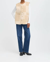 Ichi - Checkered Sherpa Vest