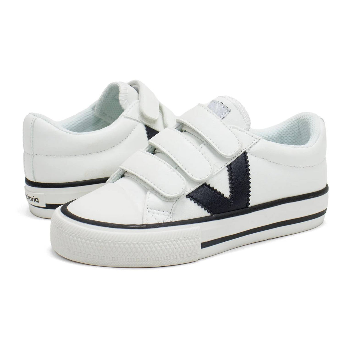 Victoria - Kids' Tribu Contrast Faux Leather Straps Sneakers