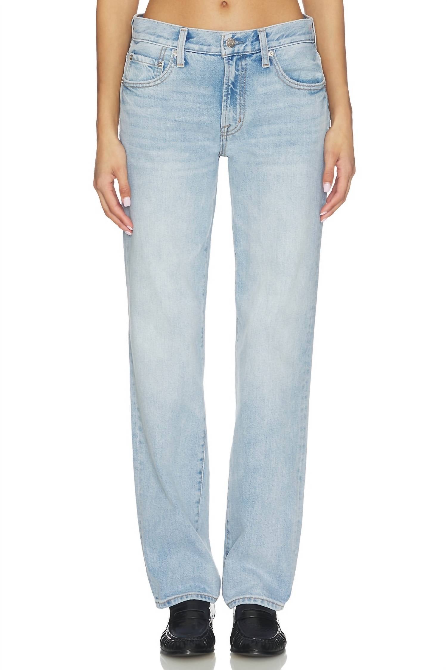 PISTOLA Issa Mid Relax Straight Jeans in roadtrip - women's jeans