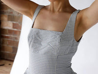 Astr - Yinya Plaid Bow-back Midi Dress