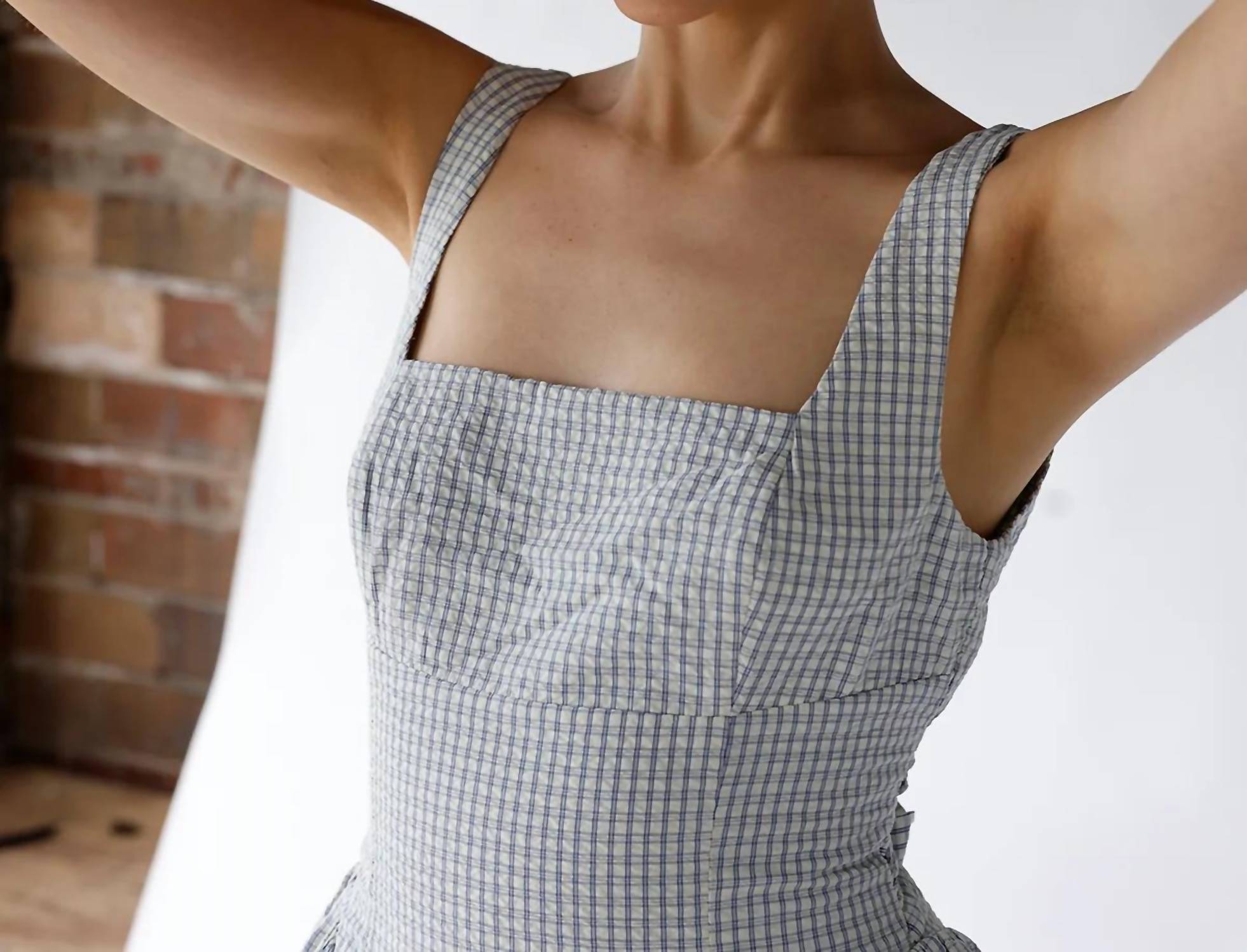 Astr - Yinya Plaid Bow-back Midi Dress