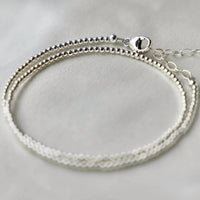 Katie Waltman Women's Jane Double Wrap Bracelet in silver - women's jewelry - detail view