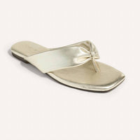 Yosi Samra - Women's Reece Metallic Leather Flat Sandals