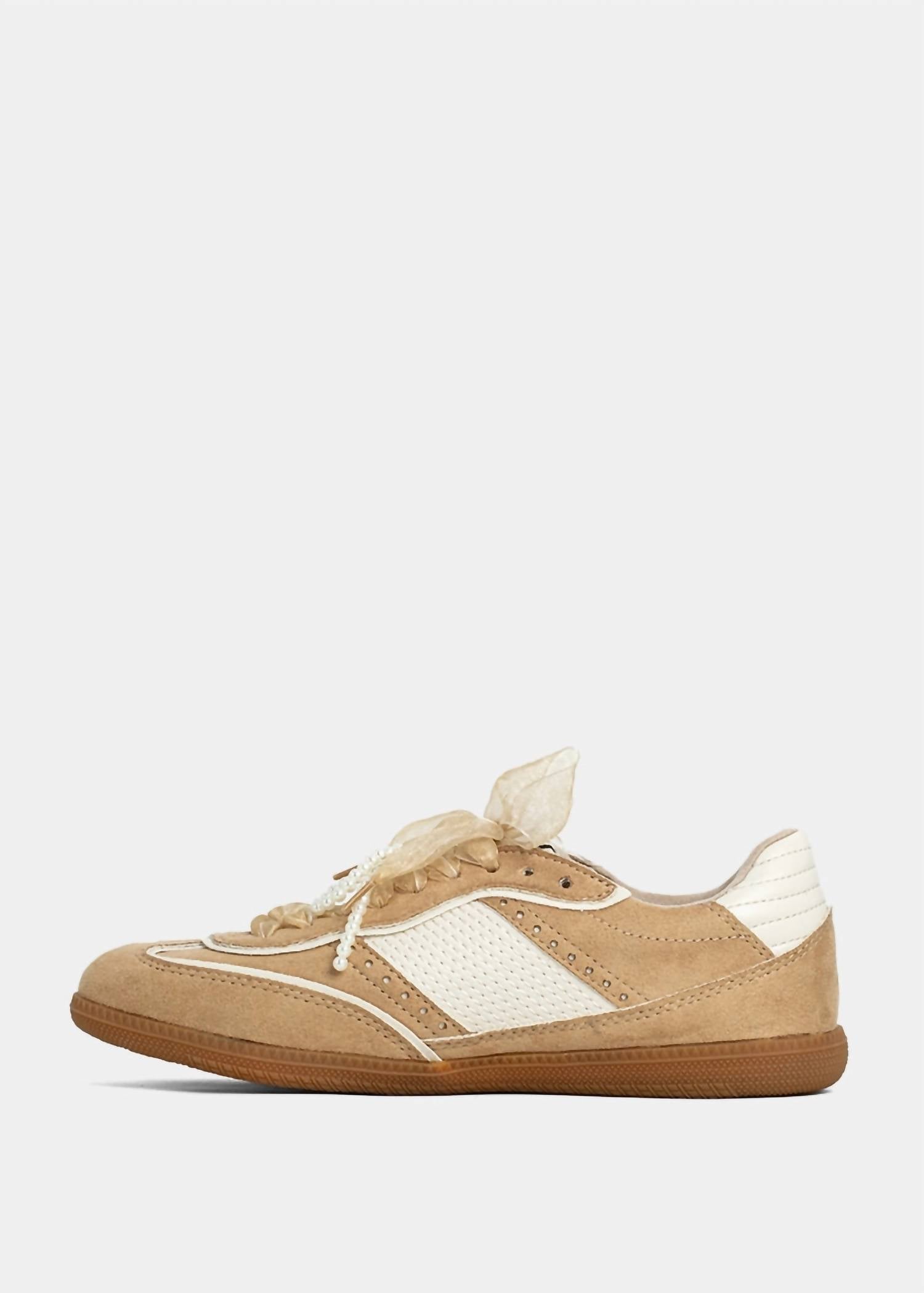 SHU SHOP Women's Sophie Sneakers in taupe - women's sneaker - detail view