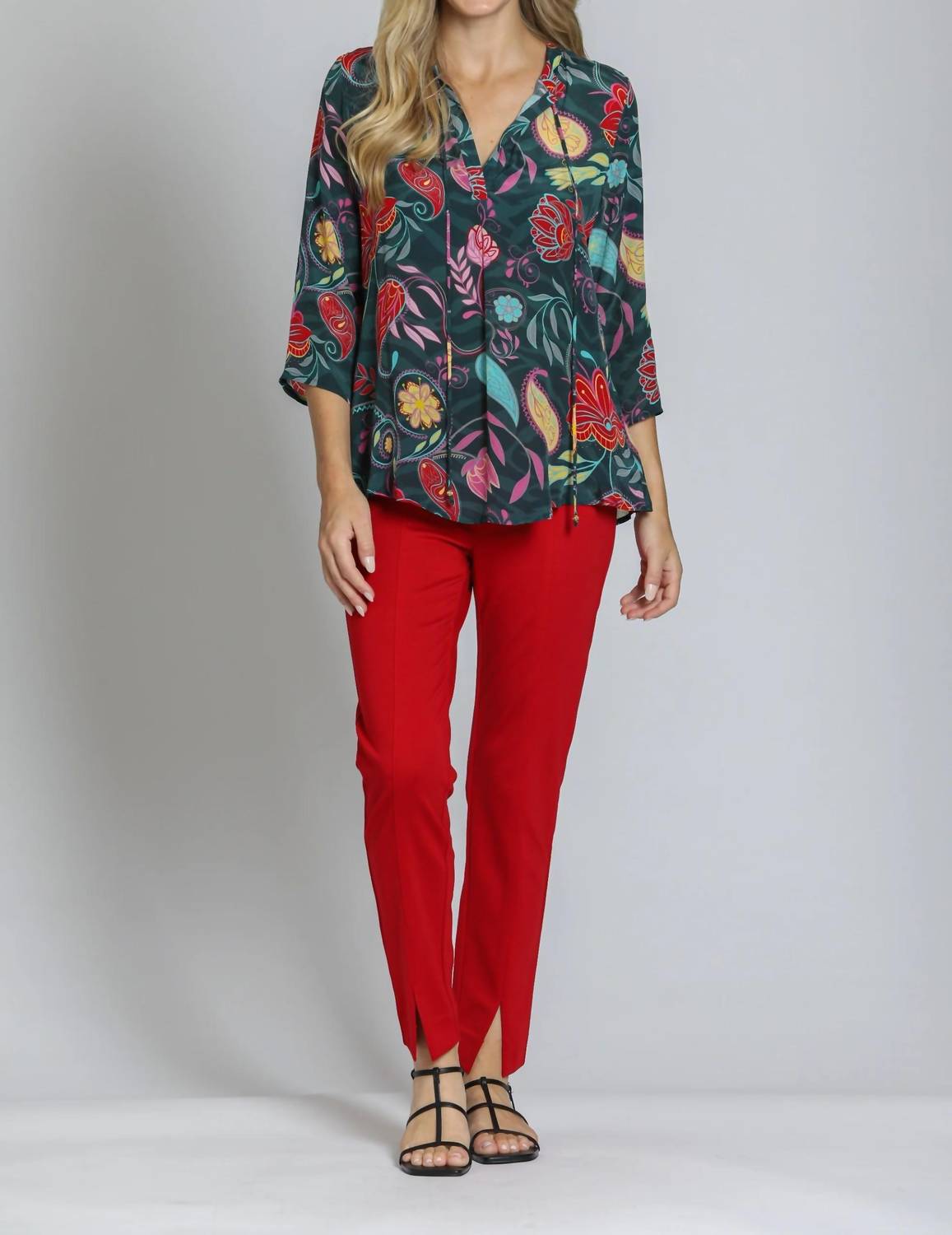 Apny - Pull-on Ponte Pant With Split hem