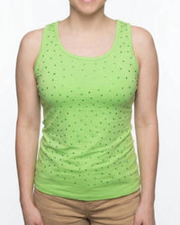 Azi - Everyday Jade Rhinestone Tank