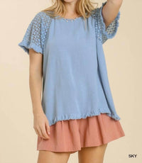 Umgee - Crochet Detail Fringe Top