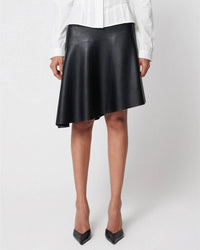 Khy - Faux Leather Asymmetrical Skirt