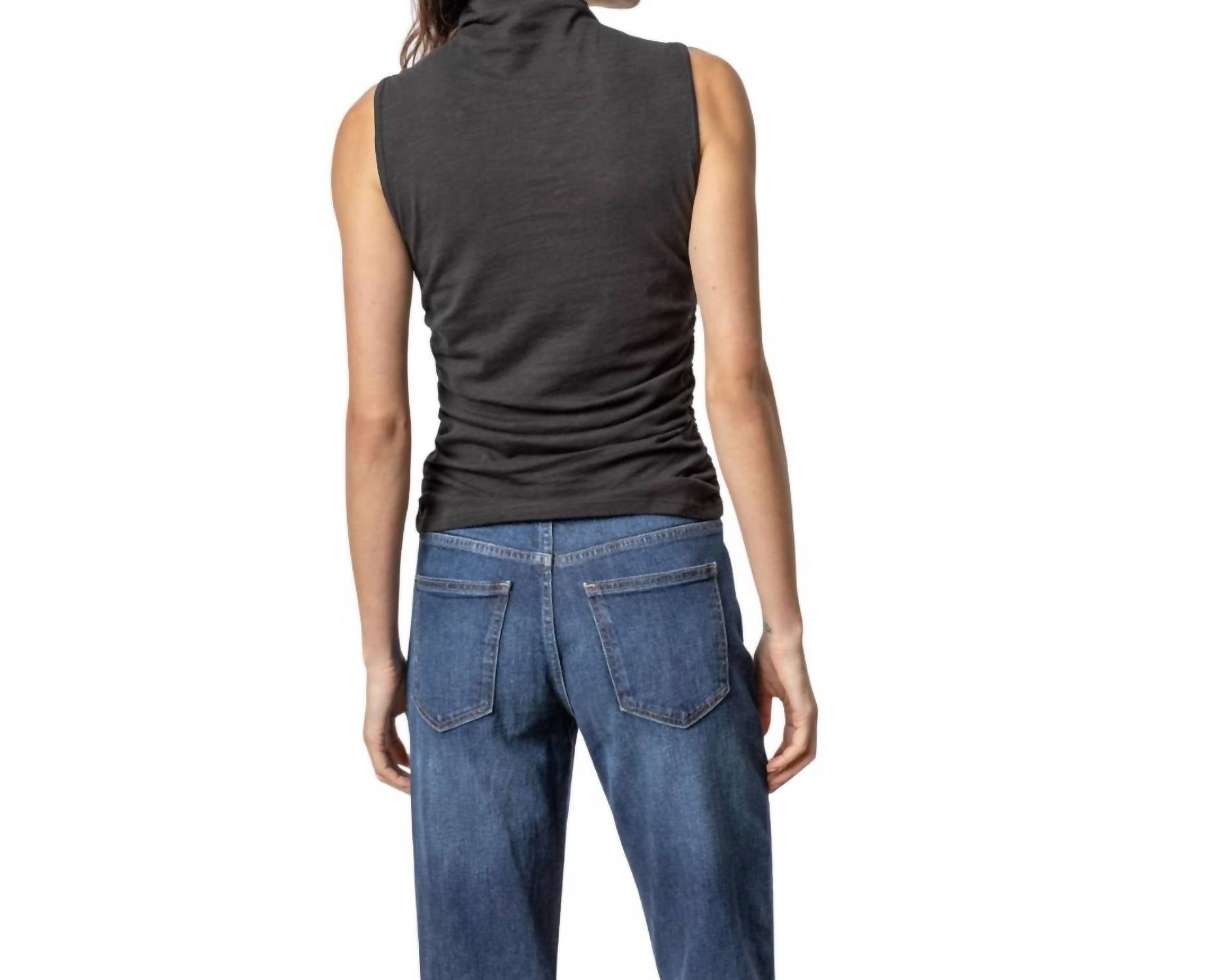 Lilla P - Shirred Mock Neck Tank