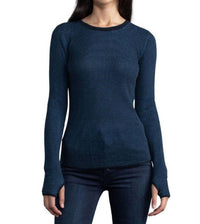 Margaret O'Leary - Shirttail Waffle Crew Long Sleeve Top