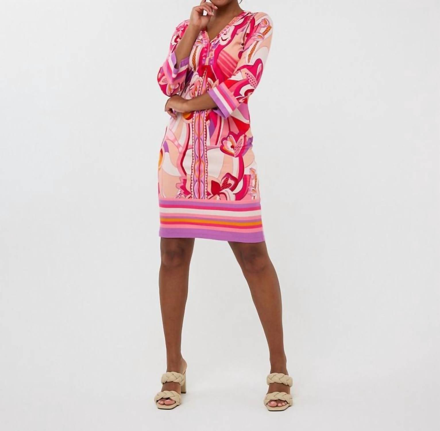ESQUALO Ditte Beads Disco Hit Knee-length Dress in multicolor - women's dress