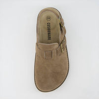 Cushionaire - Women's Brooklyn Suede Slides With Adjustable Buckles