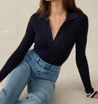 Faherty - Shiloh Sweater Polo Top - Plus