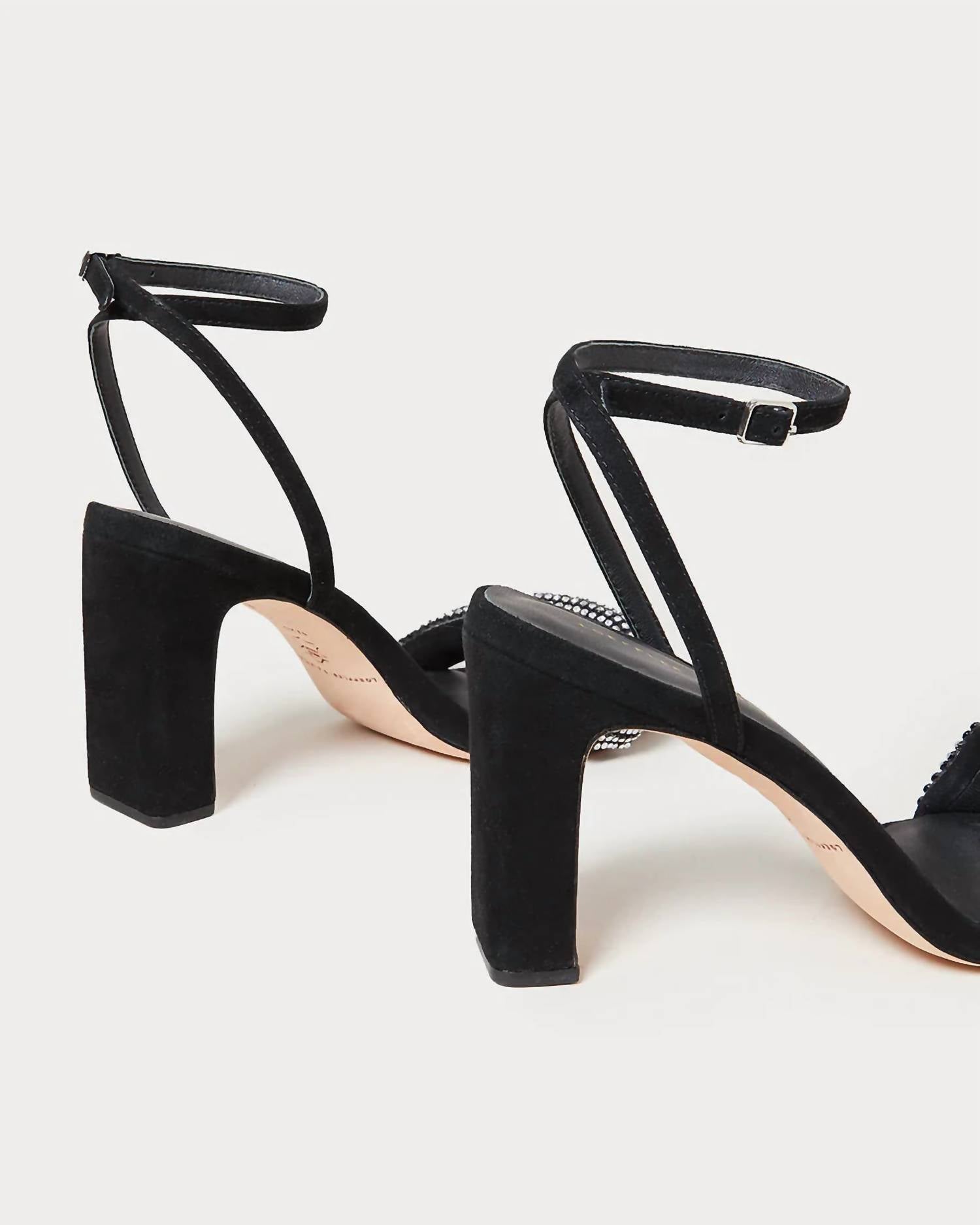 Loeffler Randall - WOMEN'S SHAY BLACK RHINESTONE HEELED SANDAL
