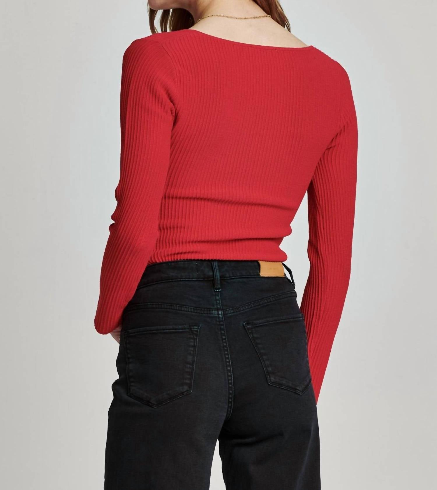 Another Love - Blakeley Sweetheart Neck Rib Top
