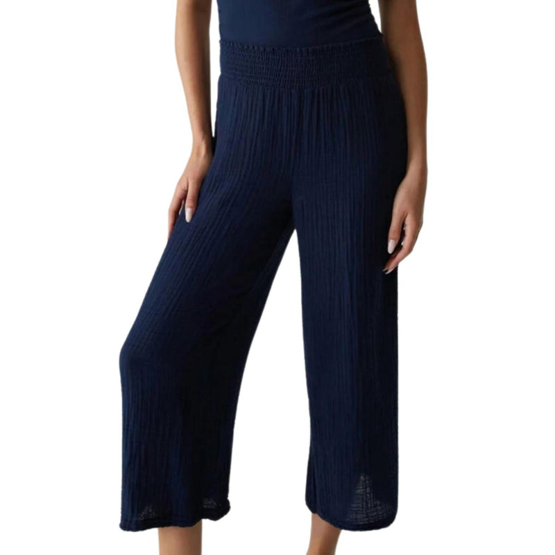 Michael Stars Women's Medina Cropped Gauze Pant in nocturnal - women's pants