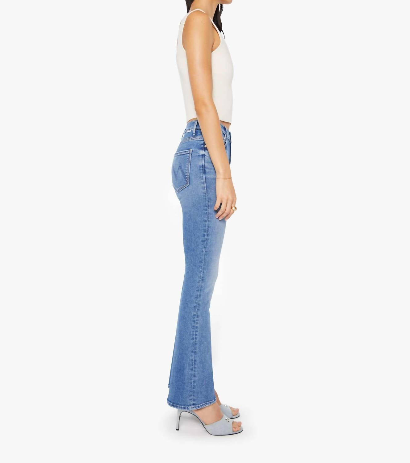 Mother High Waisted Weekender Skimp Jeans in swing and miss - women's jeans - alternate view