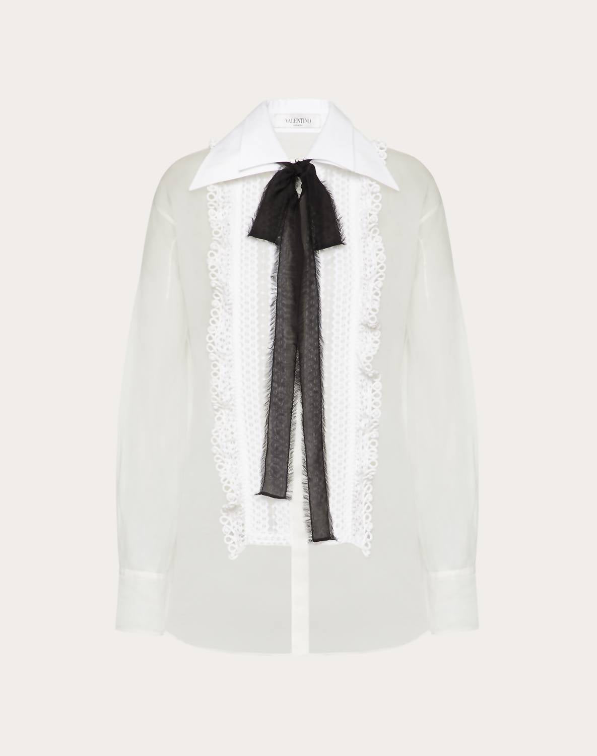 Valentino - Embroidered Organza Shirt