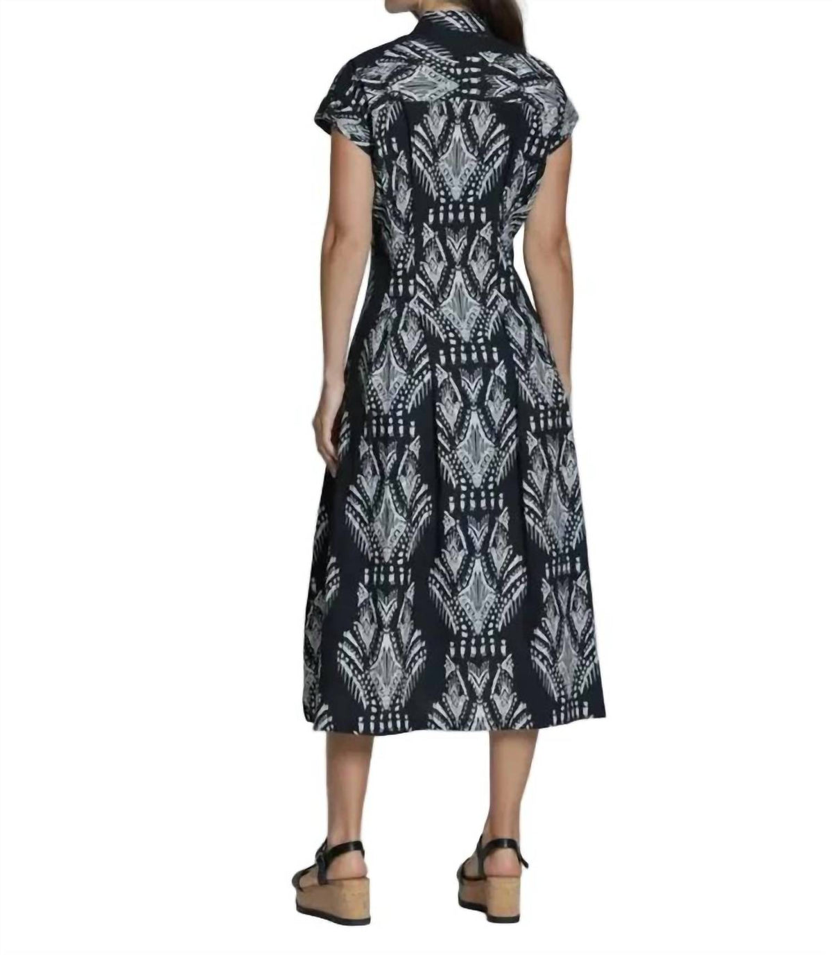 Apny - Tie Front Midi Dress