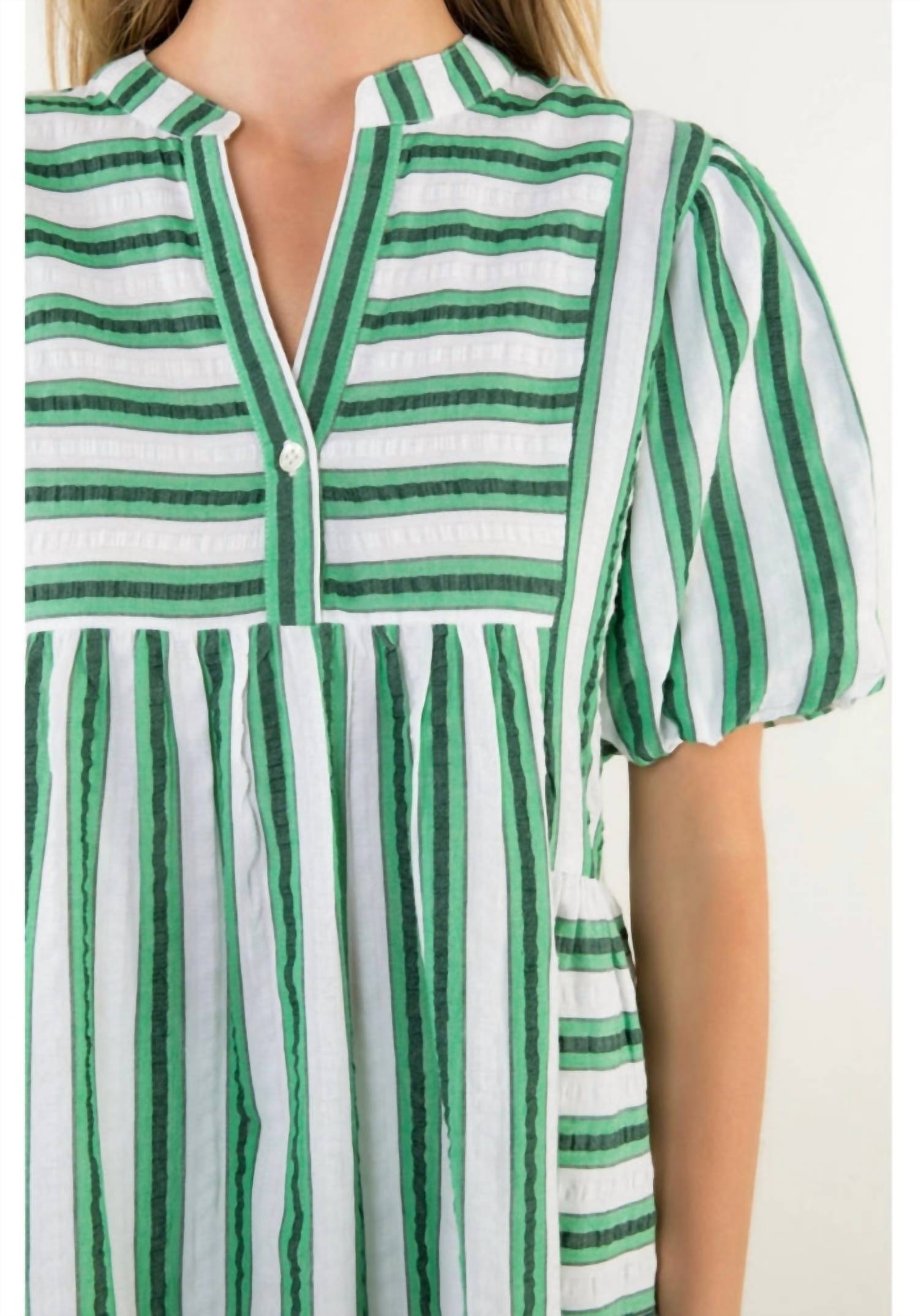 Thml - Stripes Puff Sleeves Blouse
