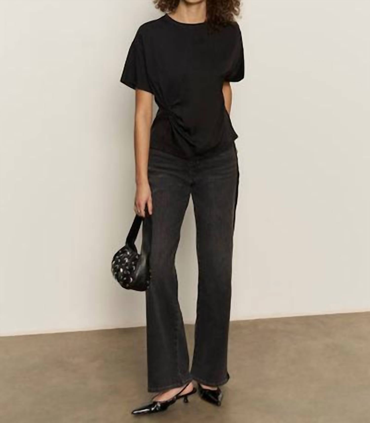 Sanctuary Tuxedo Straight Jeans in black - women's jeans