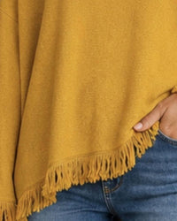 Keren Hart - Long Sleeve Fringe Hem Sweater