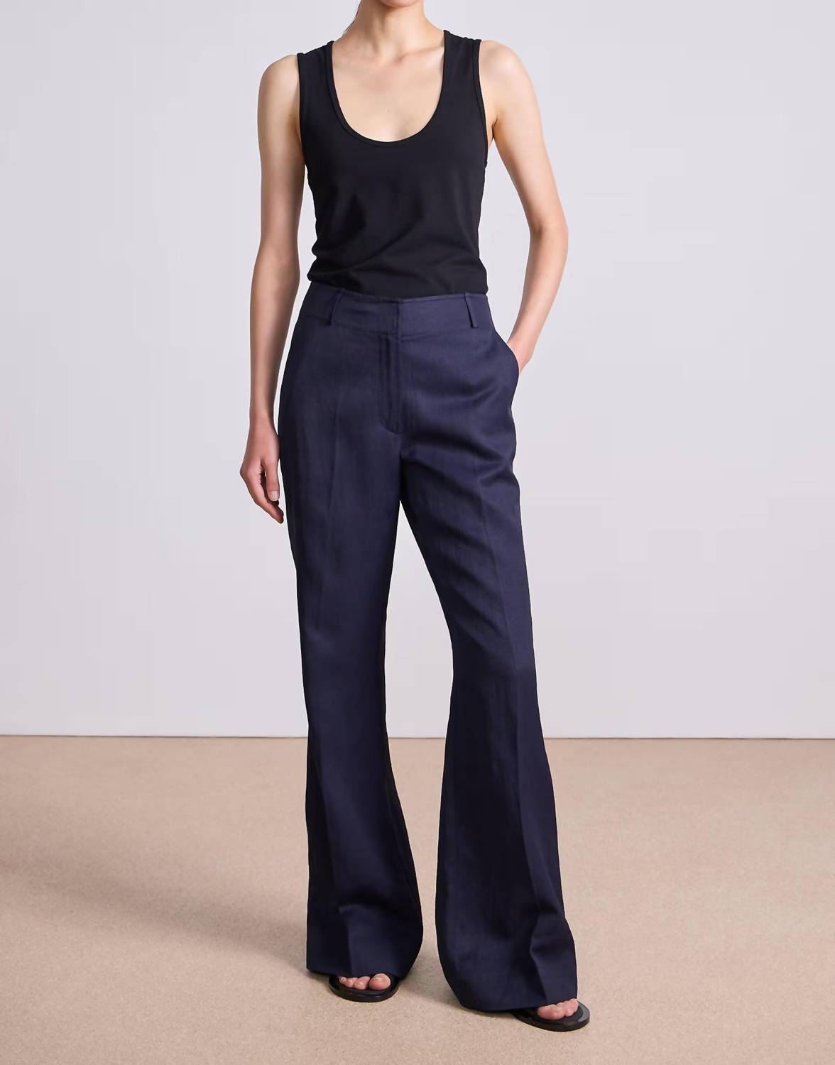 APIECE APART Adi Wide Leg Trouser in midnight - women's pants