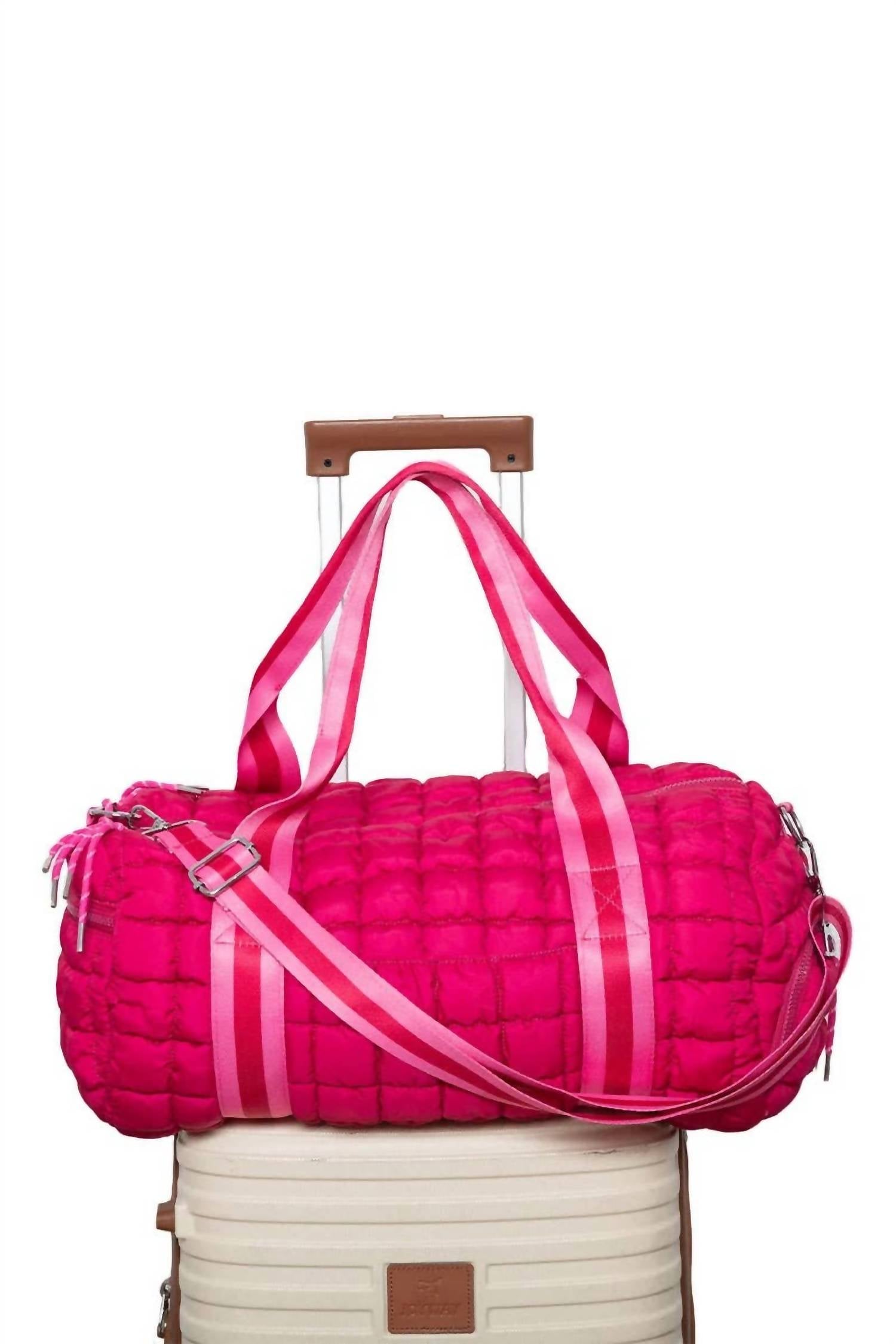 Katydid - Women's Striped Quilted Duffel Weekender Bag