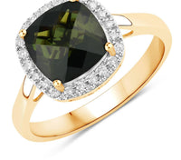 Diana M Jewels - Women's Cushion Natural Tourmaline Fashion Ring (2.64 Ct) - Signature