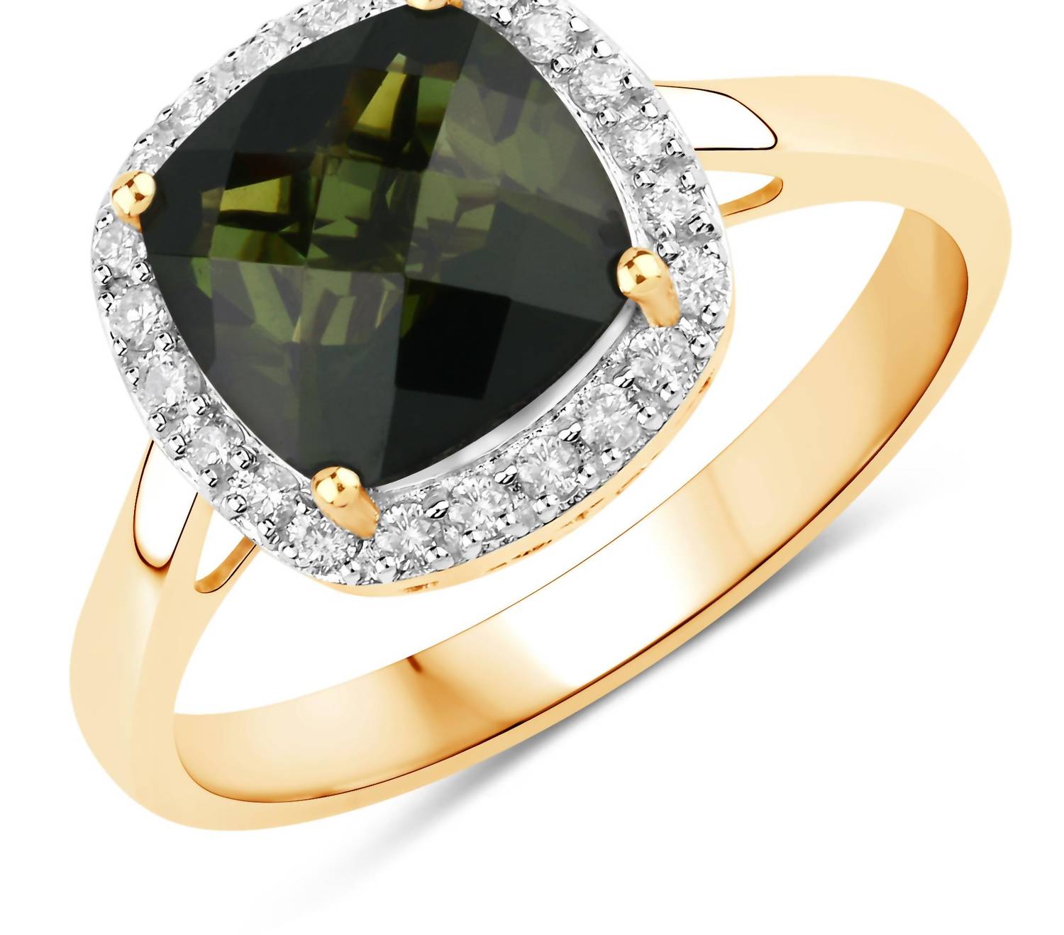 Diana M Jewels - Women's Cushion Natural Tourmaline Fashion Ring (2.64 Ct) - Signature