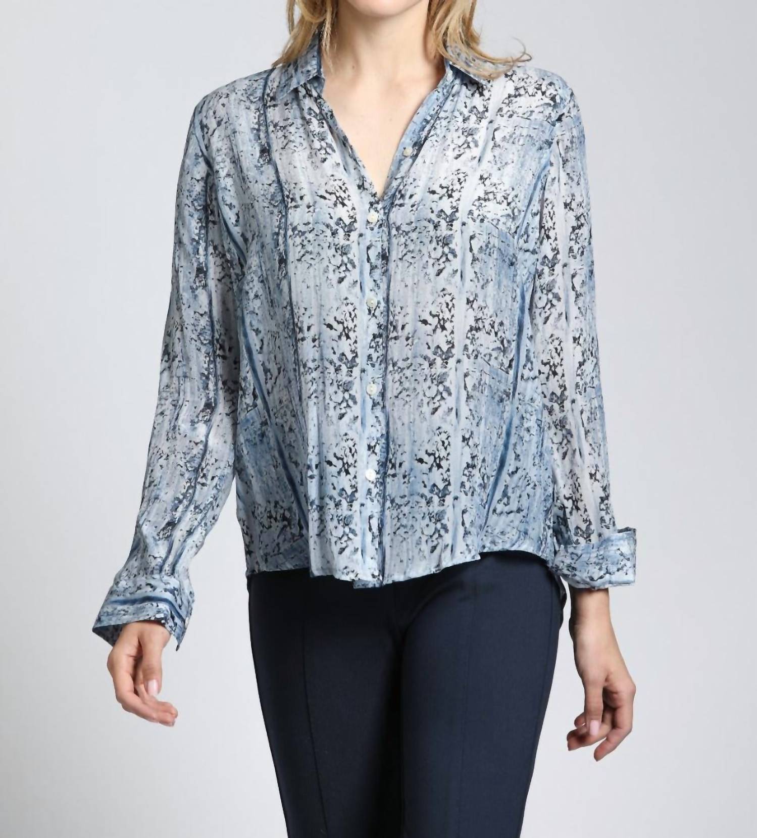 Apny - Tranquil Mixed Color Blouse