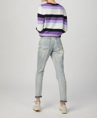STRIPED CREW PULLOVER
