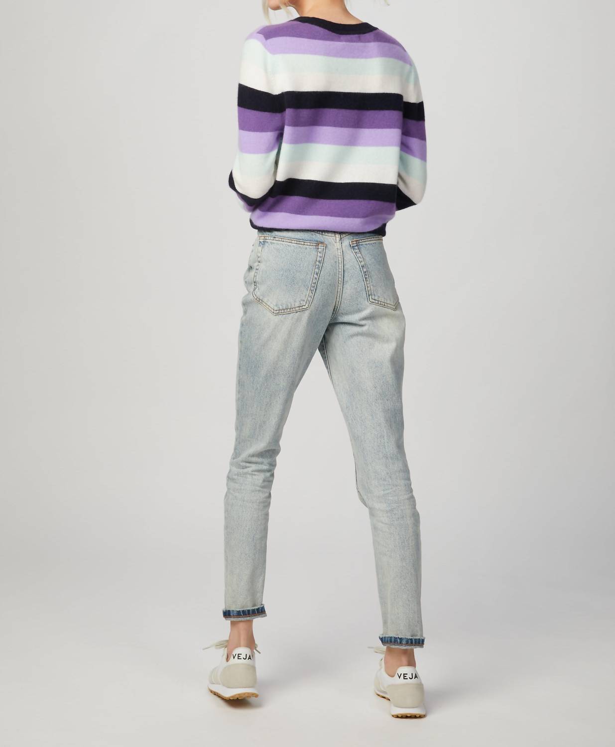 STRIPED CREW PULLOVER