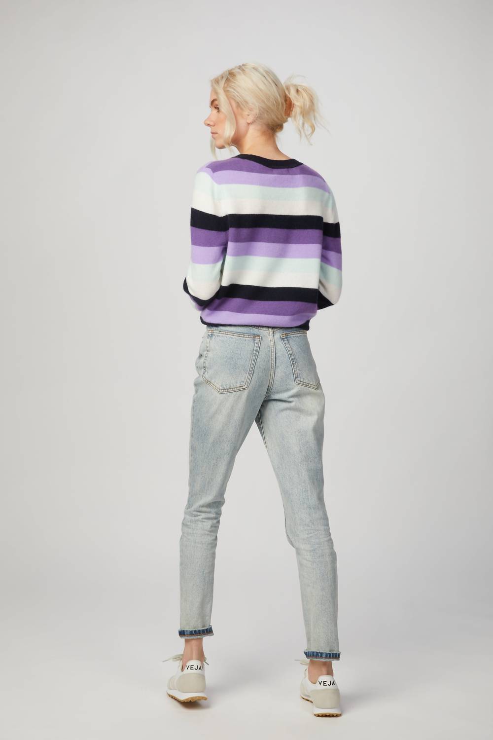 STRIPED CREW PULLOVER
