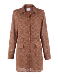 THE SHIRT Women's The Raya Dress in mocha mousse - women's dress - view 5