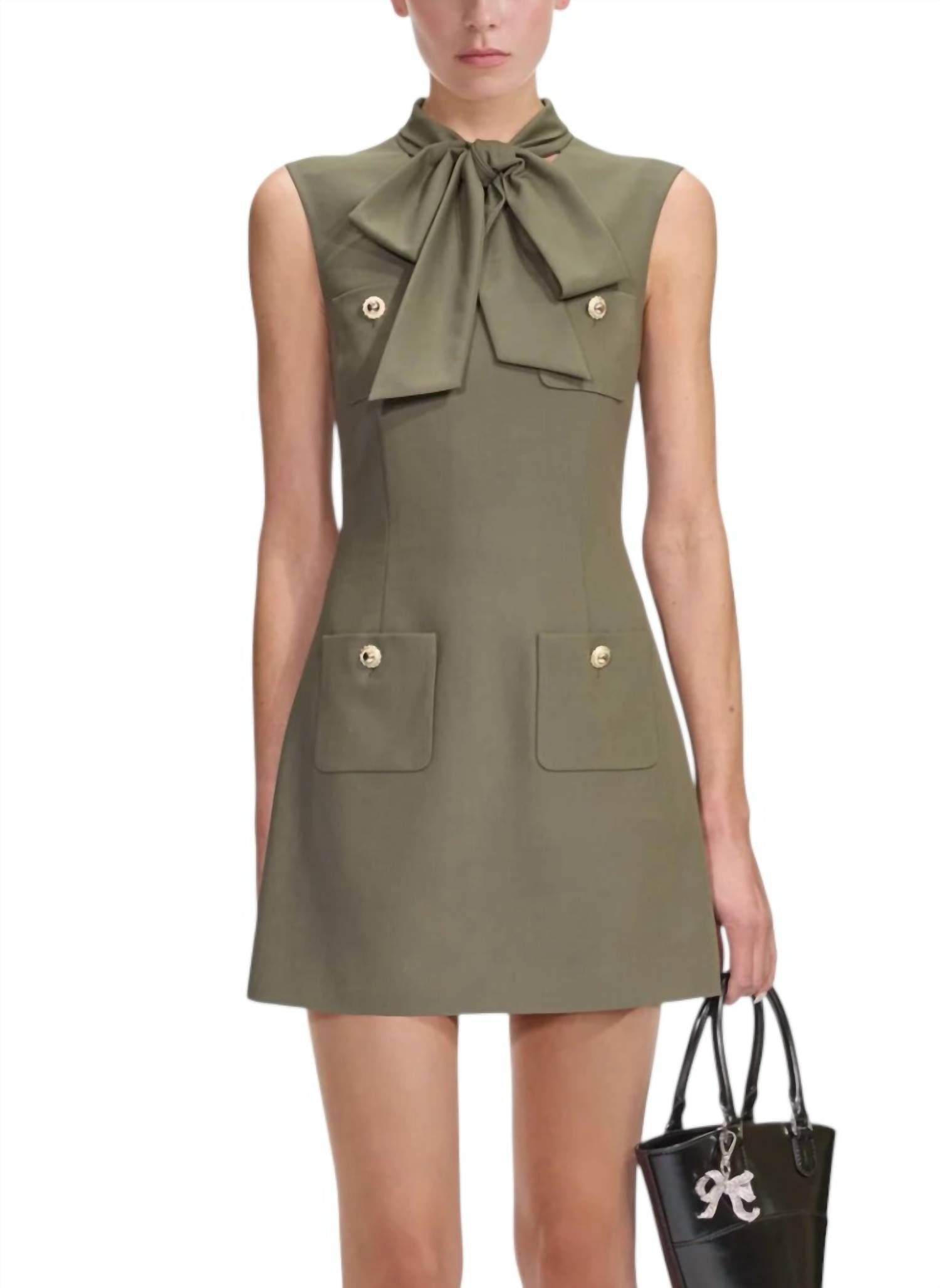 Self-Portrait - Twill Mini Dress