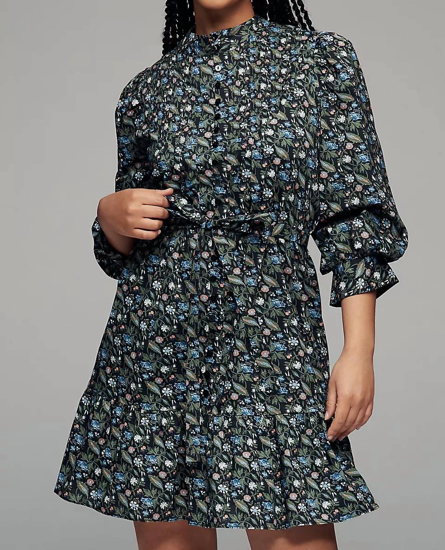 English Factory - Floral Pintuck Mini Dress
