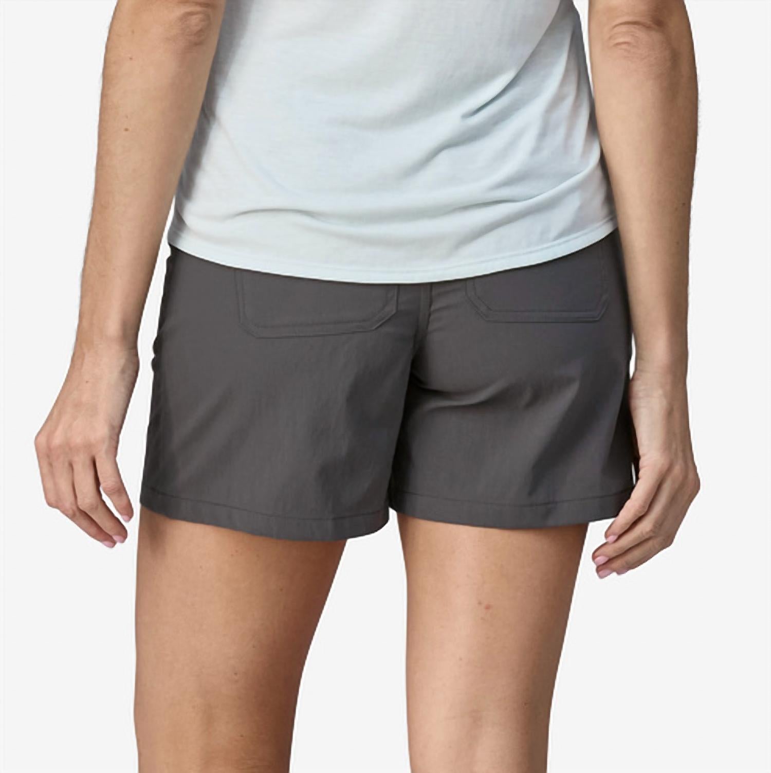 Patagonia Quandary Hiking Shorts - 5" in forge grey - women's shorts - detail view