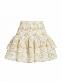 En Saison - Floral Eyelet Smocked Skirt