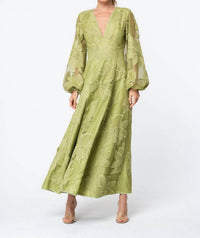 Ciebon - Sarilla Long Sleeve Lace Maxi Dress