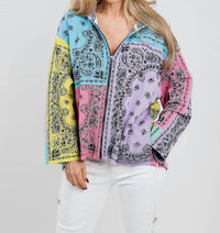 Aldo Martins - Bandana Zip-up Sweater