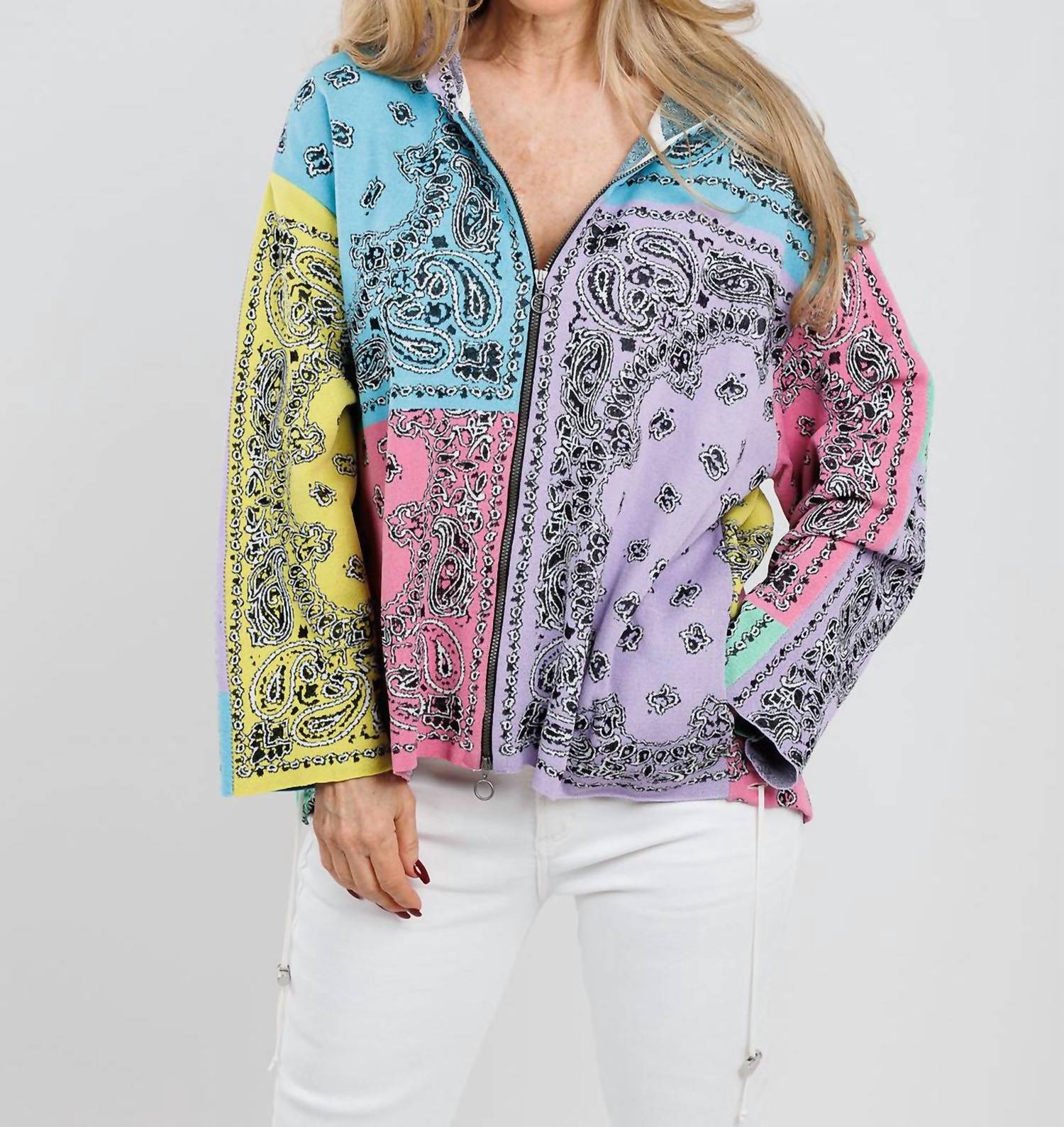 Aldo Martins - Bandana Zip-up Sweater