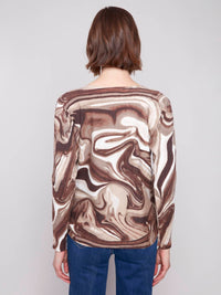 Charlie B - Boat Neck Sweater With Side Button Details